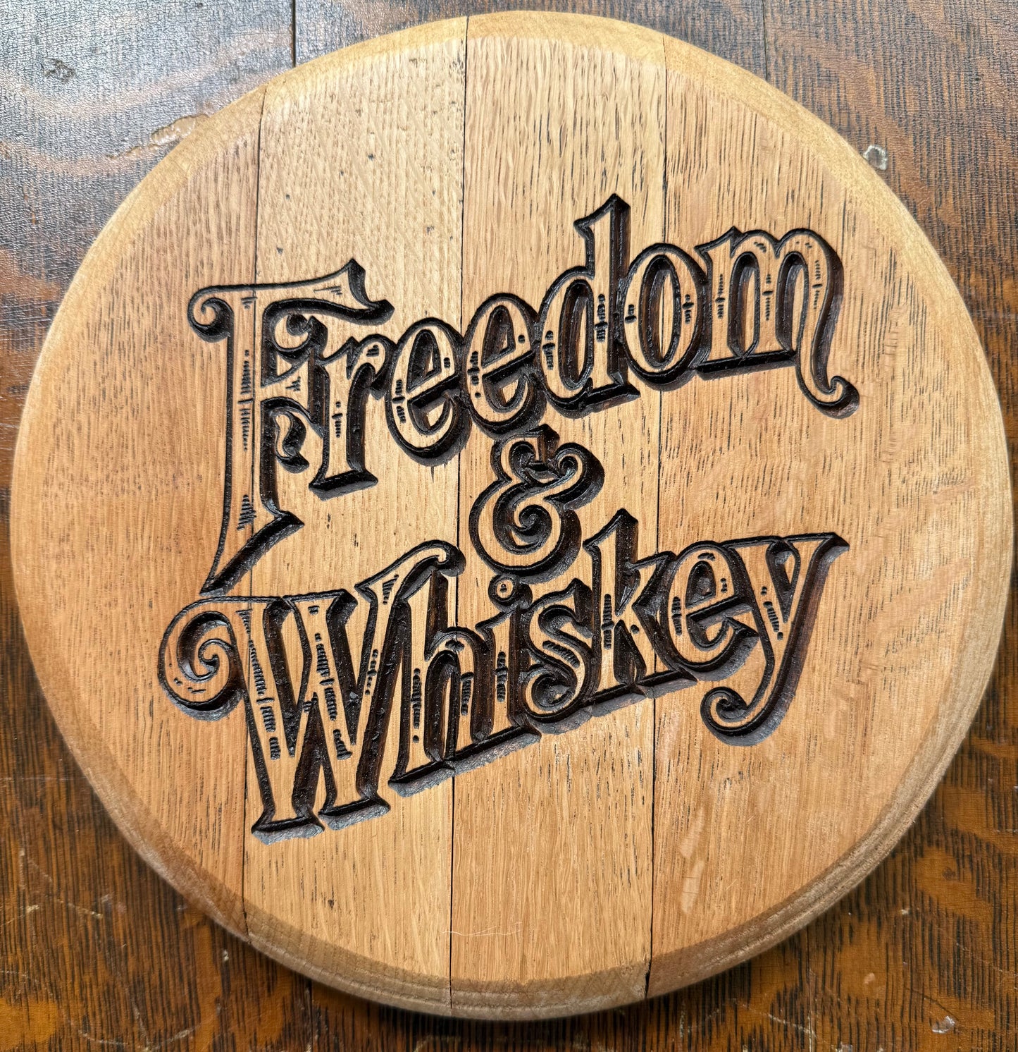 10" / 5 gallon Freedom and Whiskey Barrel Head