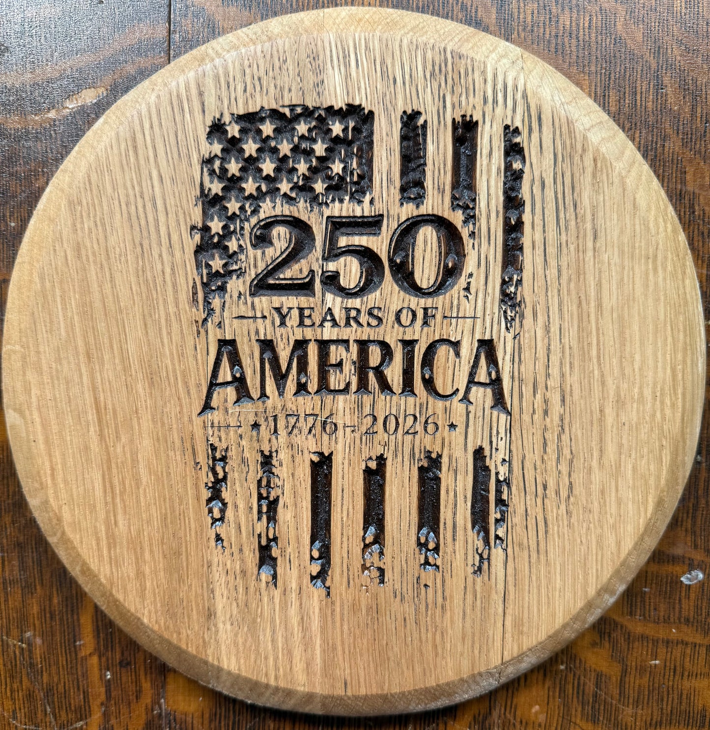 10" / 5 gallon 250th Anniversary of America Barrel head