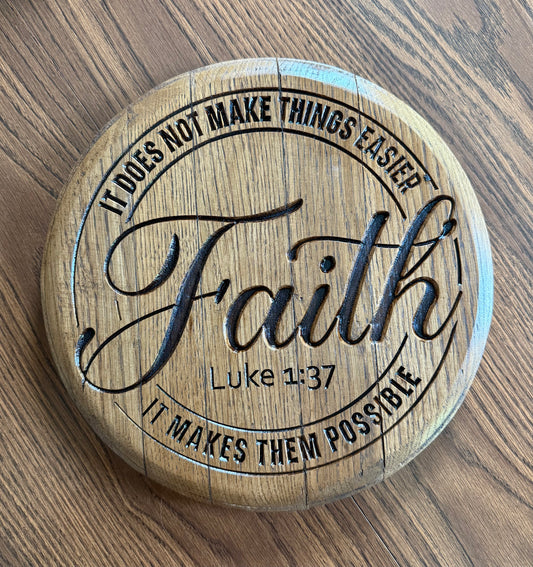 Faith on 13.5" Barrel head