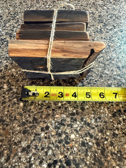 Bourbon Barrel Stave Drink coasters