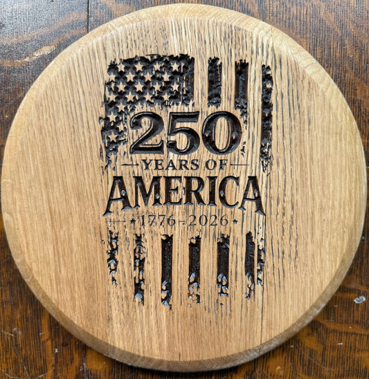 10" / 5 gallon 250th Anniversary of America Barrel head