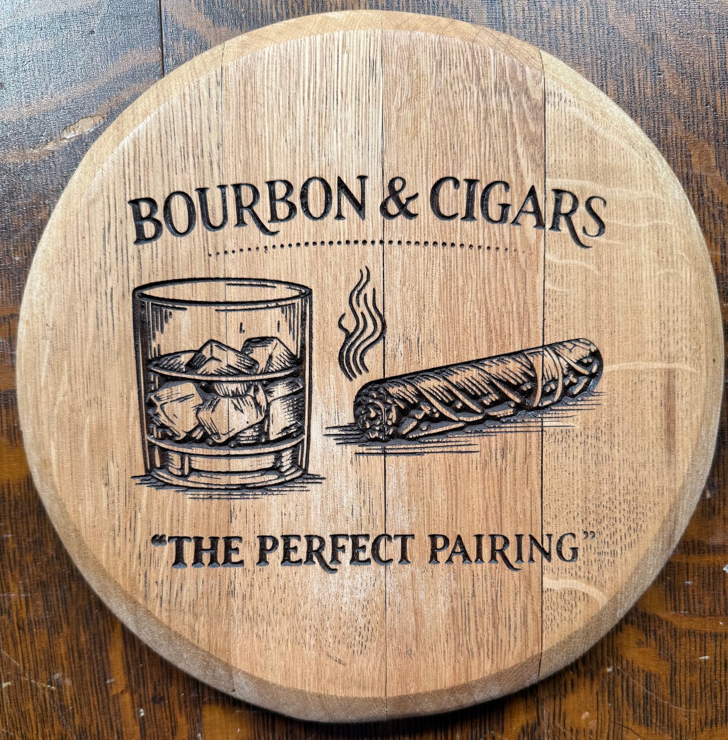 10" / 5 gallon Bourbon and Cigar Barrel head