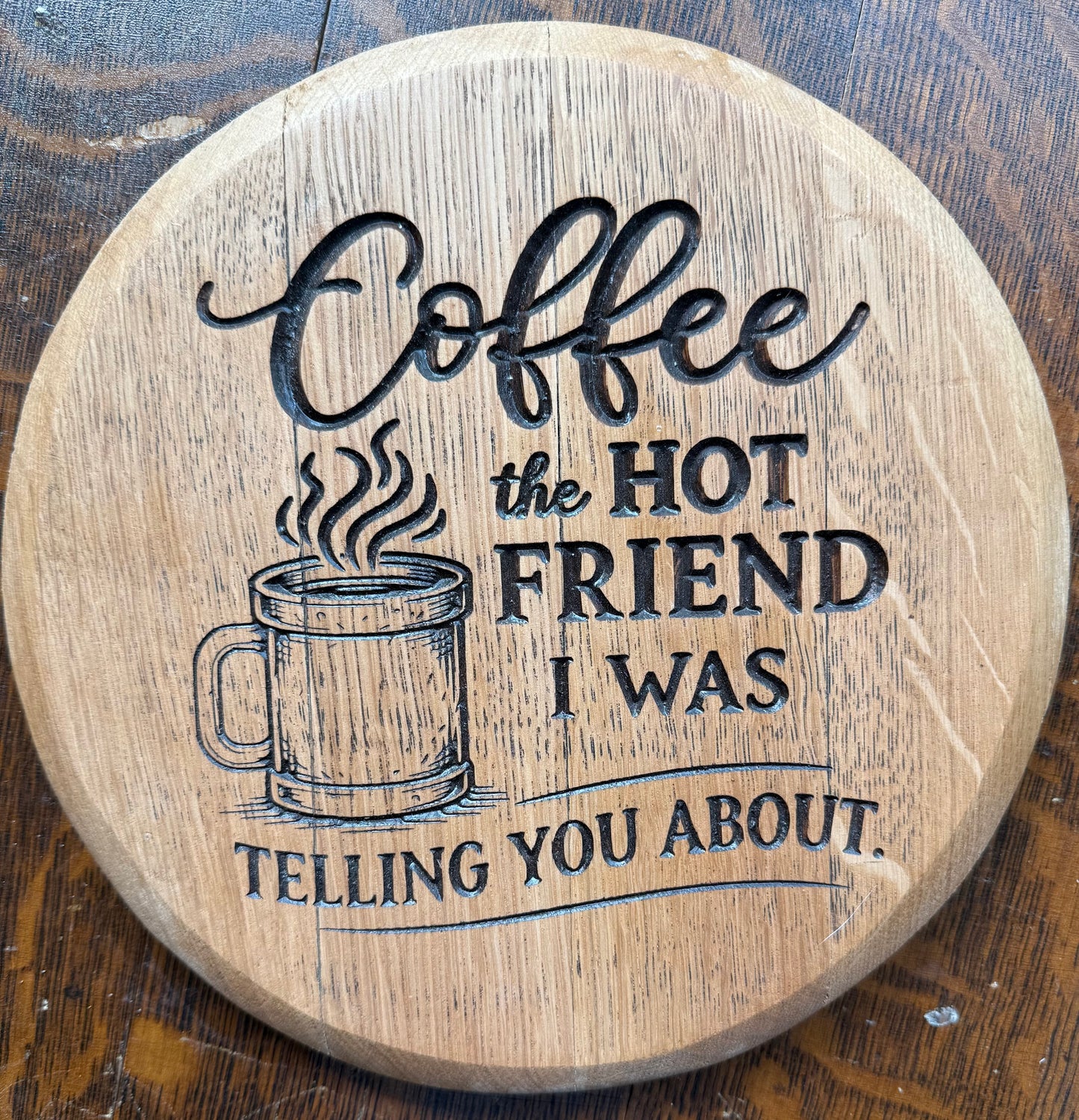 10" / 5 gallon Coffee and Friends Barrel head