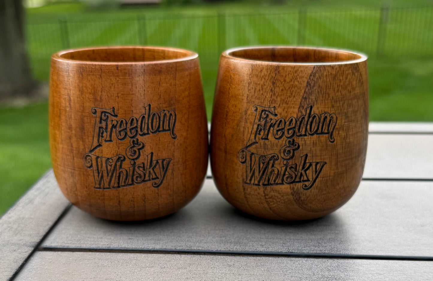 Wooden Whisky Cups 6oz.