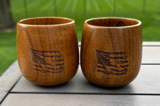 Wooden Whisky Cups 6oz.