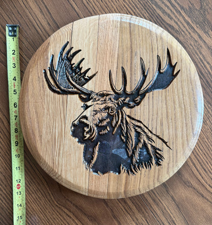 14" / 15 Gallon Moose Bourbon Barrel Head
